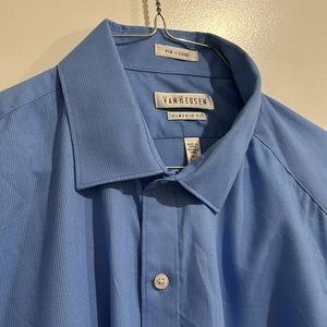 VanHeusen Men’s Blue Button Down Dress Shirt